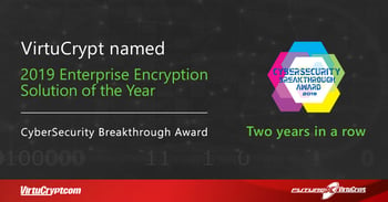 VirtuCrypt Named Enterprise Encryption Solution of the Year